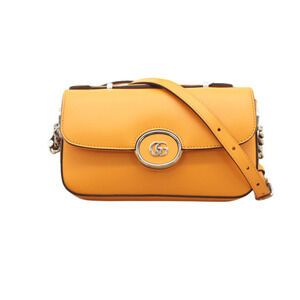 GUCCI Orange Leather Shoulder Bag